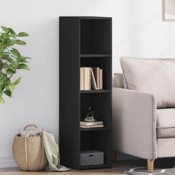 Armario negro de madera multicapa 30x41x124 cm