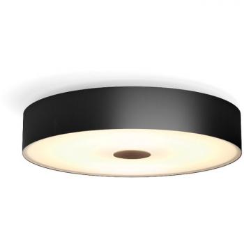 Plafón Philips Hue Fair Blanco Ambiente 1x39W LED Integrado con Control Bluetooth y Aplicación, Color Negro