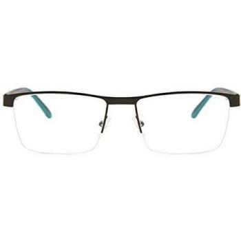 Rectangle Semi Rimless Metal Grises Gafas Recetadas para Hombre - Gafas Anti-Azules - SmartBuy Collection