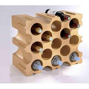 Casillero para 15 botellas en poliestireno color terracota con aislamiento reforzado