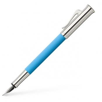 Estilográfica Graf von Faber-Castell Guilloche Gulf Blue, Resina, azul