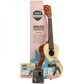 Kala KALA-LTP-C-ERB Learn To Play Elvis Concert Ukulele Starter Kit