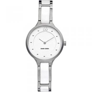 Danish Design Women's 30mm White Ceramic Band Titanium Case Quartz Analog Watch IV62Q941