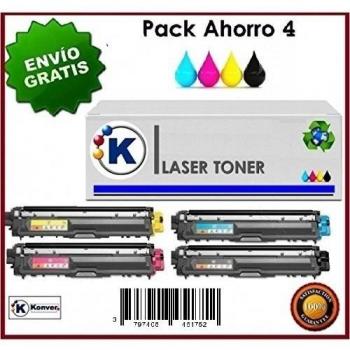 OFERTA 1 JUEGO K-TN241/ TN245 Para Impresoras Brother® DCP-9020CDW. 4 Tóner Láser Compatible NON OEM reemplaza Brother® TN241Bk/241C/TN241Y/TN241M . Para Impresoras Brother® DCP-9020CDW, HL-3140CW, HL-3150CDW, HL-3170CDW, MFC-9140CDN, MFC-9330CDW, MF