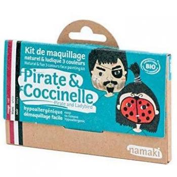 Namaki 3 couleurs Pirate & Coccinelle Kit Maquillaje Pirata & Mariquita, color rouge, blanc, noir, talla única