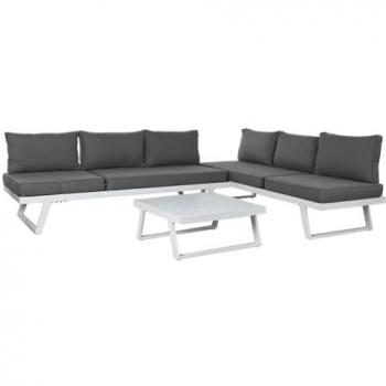 Conjunto de Sofá y Mesa Home ESPRIT Metal 130 x 68 x 65 cm, incluye sofá rinconera, mesa de centro, material metal, dimensiones del sofá 130 x 68 x 65 cm, diseño moderno