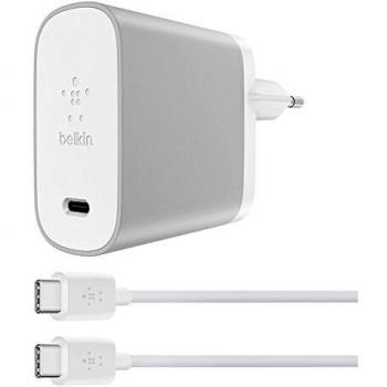 Belkin - Cargador Universal de 45W USB-C con Cable USB-C a USB-C de 1.8m, Compatible con Dispositivos Móviles y Portátiles, Color Blanco