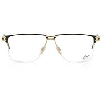 Cazal 7076 001 Gafas Hombre Dorado/Negro Titanio Medio Borde Marco Óptico 59mm