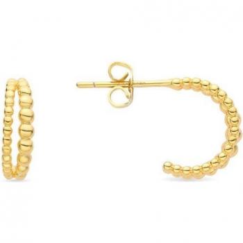 Pendientes Luxenter Africa Basic bañados en oro de 18 quilates