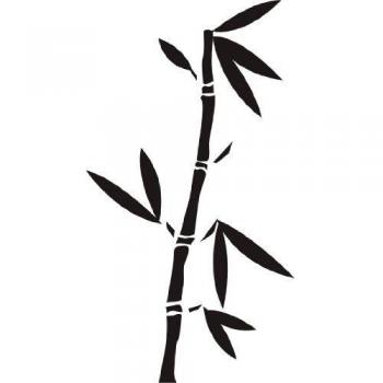 INDIGOS UG Vinilo Decorativo para Pared Negro W331 Hierba de bambú, 80x43 cm, 80x8x43 cm