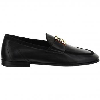 Dolce & Gabbana Men's Black Leather Loafers - Size 40