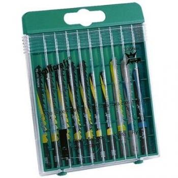 Wolfcraft 2356000 - 10 hojas de sierra de calar vástago en U / Contenido: madera: