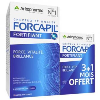 Suplemento Alimenticio Forcapil para Cabello y Uñas - 180 + 60 Cápsulas - Fuerza, Vitalidad y Brillo