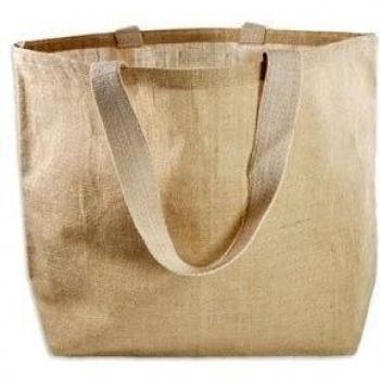 Eco-friendly Burlap Jute Tote Beach Shopping Bag Natural Color