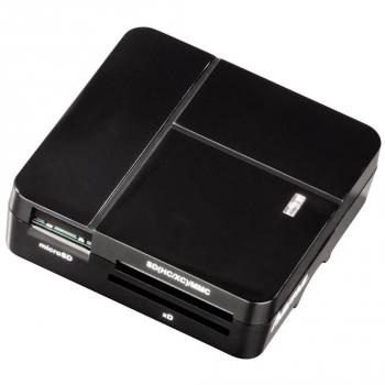 Hama 94124 - Lector de Tarjetas de Memoria Externo, USB 2.0, Color Negro, Negro
