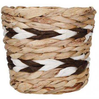 Maceta de Jacinto de Agua Natural con Diseño de Rayas 11,5 x 11,5 x 11 cm - KitchenCraft