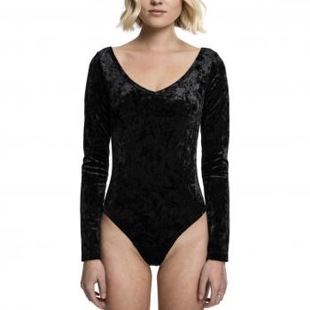 Urban Classics Ladies Velvet, Body para Mujer, Negro