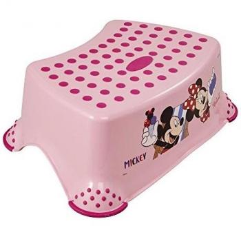 keeeper Taburete Escalón Minnie, De 18 Meses a 10 Años, Antideslizante, Tomek, Rosa