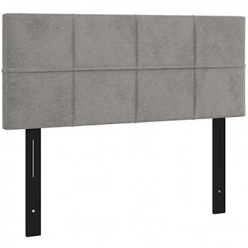 Cabecero de terciopelo gris claro 100x5x78/88 cm Vidaxl Gris