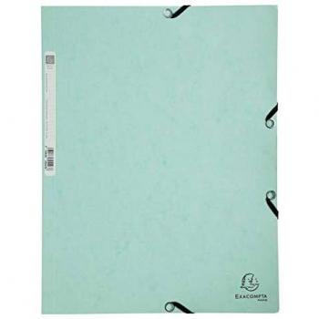 Carpeta Exacompta Aquarel con gomas y 3 solapas de cartón en colores pastel
