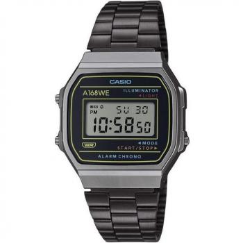 Casio Vintage Heritage Colors Unisex Stainless Steel Black Dial Quartz Watch A168WEHB-1A