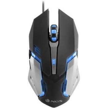 Ratón Gaming NGS GMX-100 Óptico 2400 DPI USB con Iluminación LED Negro