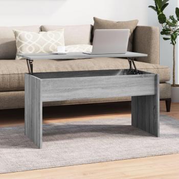 Mesa de centro Sonoma gris madera contrachapada multicapa 102x50,5x52,5 cm