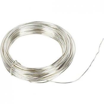 Alambre de metal plateado, 1 mm, 4 m, 1 rollo