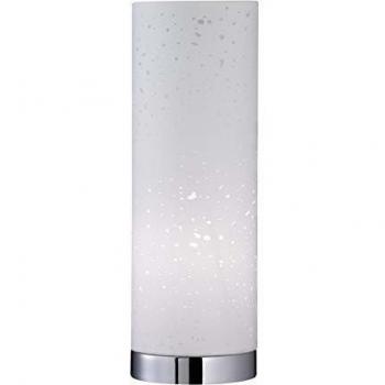 Lámpara de mesa Thor, altura 35 cm, blanca/cromada