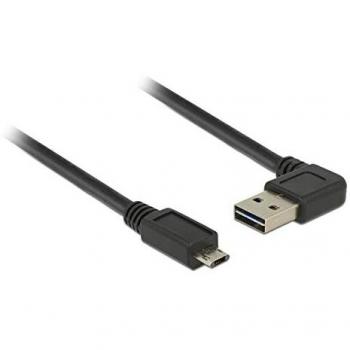 Cable USB 2.0 de 0,5 m, A a Micro-B, Negro