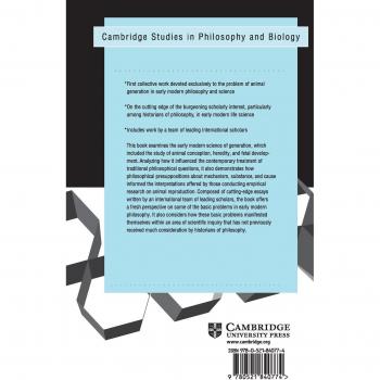 El Problema de la Generación Animal en la Filosofía Moderna Temprana (Estudios de Cambridge en Filosofía y Biología)