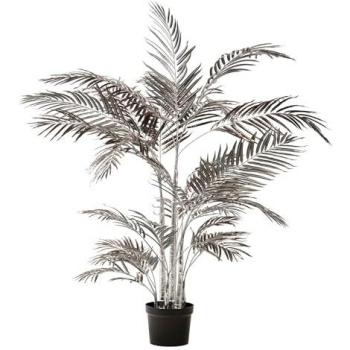 Árbol Palmera Gris de PVC con Maceta 75x45x135 cm - Decoración Verde y Natural
