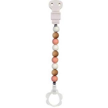 Attache-sucette de silicona NATTOU Rosa/Blanco/Beige