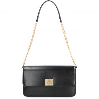 Golden Goose Women's Gioia Leather Shoulder Bag in Black | GWA00473A000565 Color 90100