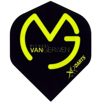 XQmax plumas Michael van Gerwen plumas – Negro – Verde de