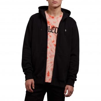 Volcom Sngl STN Zip Sudadera, Hombre, Negro, XL