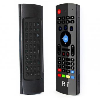 Rii MX3 Wireless (QWERTY) – Mini teclado con Air de ratón y mando a distancia de infrarrojos para Android TV Box, Mini PC, HTPC