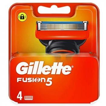 Gillette Fusion 5 Cuchillas de Afeitar Hombre, Paquete de 4 Cuchillas de Recambio
