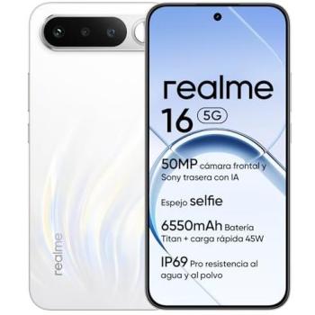 Smartphone Realme 16 5G | Batería 7000mAh + Carga Rápida 60W | Pantalla AMOLED 120Hz de 6.57 | Doble Cámara de 50MP + Cert
