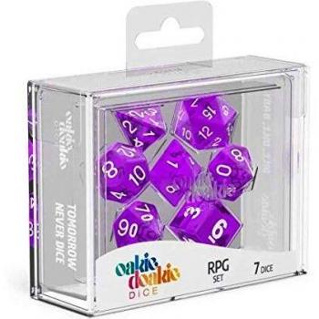 Set de dados Oakie Doakie Translucent RPG - Púrpura