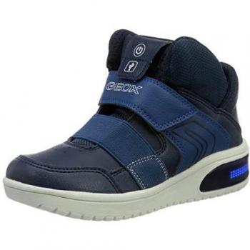 Geox J XLED BOY A Sneaker, Navy, 1.5 UK