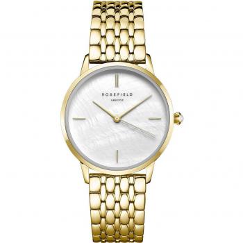 Rosefield Pearl Edit Women's Watch 36mm Gold/Silver MOP Dial 3ATM
