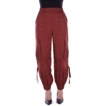 Semicouture Women's Tapered Safari Trousers in Brown, Size XS