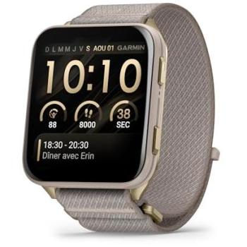 Garmin Venu X1 Smartwatch 46mm AMOLED Bluetooth GPS WiFi Titanio Dorado Correa de Nailon ComfortFit Resistencia al Agua 5ATM SpO2