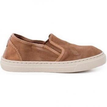 Zapatillas de lona para bebés con efecto desgastado y elástico lateral
