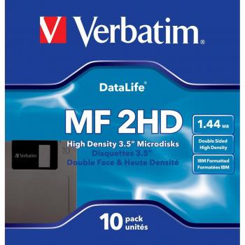 Verbatim MF2-HD DataLife - Pack de 10 disquetes 3.5, Formato Pc