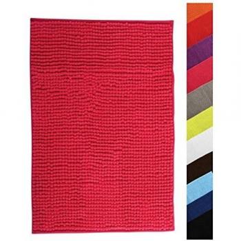 Alfombra DE BAÑO Chenille 60X90 cm Fuschia