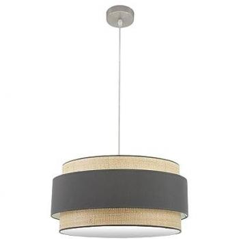 Lámpara Colgante Kandy 3 Luces Natural/Gris 60x60 cm