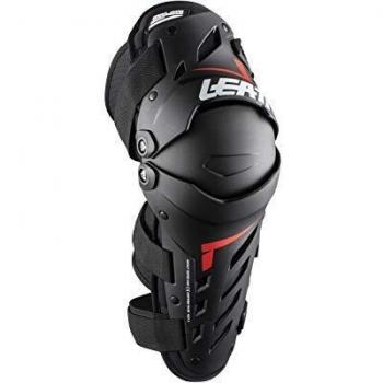 Leatt - Rodillera y espinilleras flexibles con revestimiento rígido y relleno de espuma suave 3Df Airfit antigolpes S-M Negro/Rojo