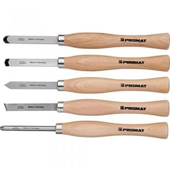 Juego de Cinceles para Tornear Madera - Incluye 5 piezas surtidas, tipo gubia y cincel, fabricados en acero al carbono con mango ergonómico, ideal para tallado y modelado en madera